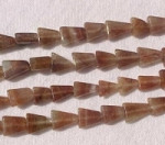Cinnamon Stripe Adventurine Triangles, 7-8mm