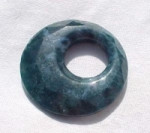 Green Moss Agate Faceted Go-Go Donut, 44mm