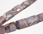 Sage Amethyst Faceted Rectangles, 24x17mm, each