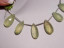 Prehnite Faceted Long Briolettes, 18-22mm