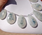 Solar Quartz Crystal Briolettes, Graduated 29-50mm