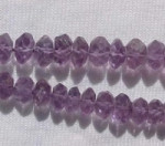 Amethyst Faceted Rondels, 5-6mm