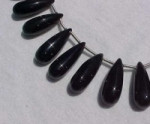 Black Onyx Long Briolettes, 20x7mm