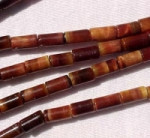 Golden Red Tigerseye Tubes, 8x4mm
