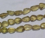 Dark Lemon Quartz Faceted Nuggets, 9x14mm