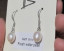 7mm White Pearl Drop Earrings, Sterling Silver