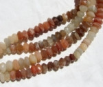 Multi Color Moonstone Faceted Rondels, 13-14mm