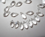 Crystal Teardrop Briolette, Clear Quartz, 6x12mm, 10 pc