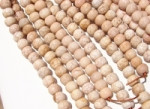 White Turquoise Porcelain Rondels, 8mm