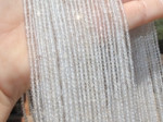 Clear Quartz Laser Faceted Rounds, 2mm
