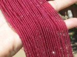 Pink Rhodolite Garnet Laser Faceted Rounds, 2mm