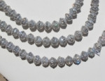 Crystal Studded Silvery Grey Pearls, 8mm, pack of 10